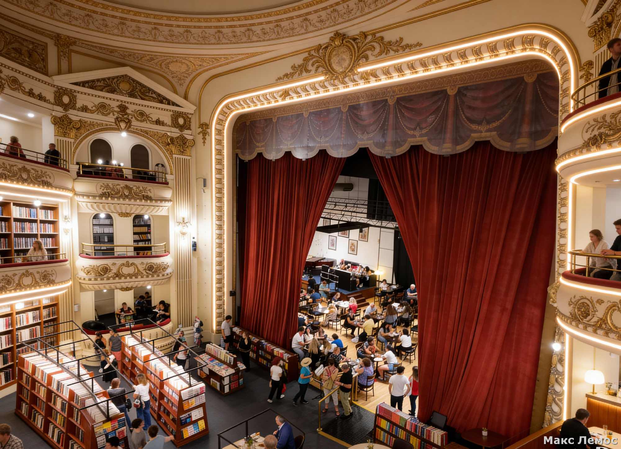 Атенео, книжный магазин в театре, Буэнос-Айрес