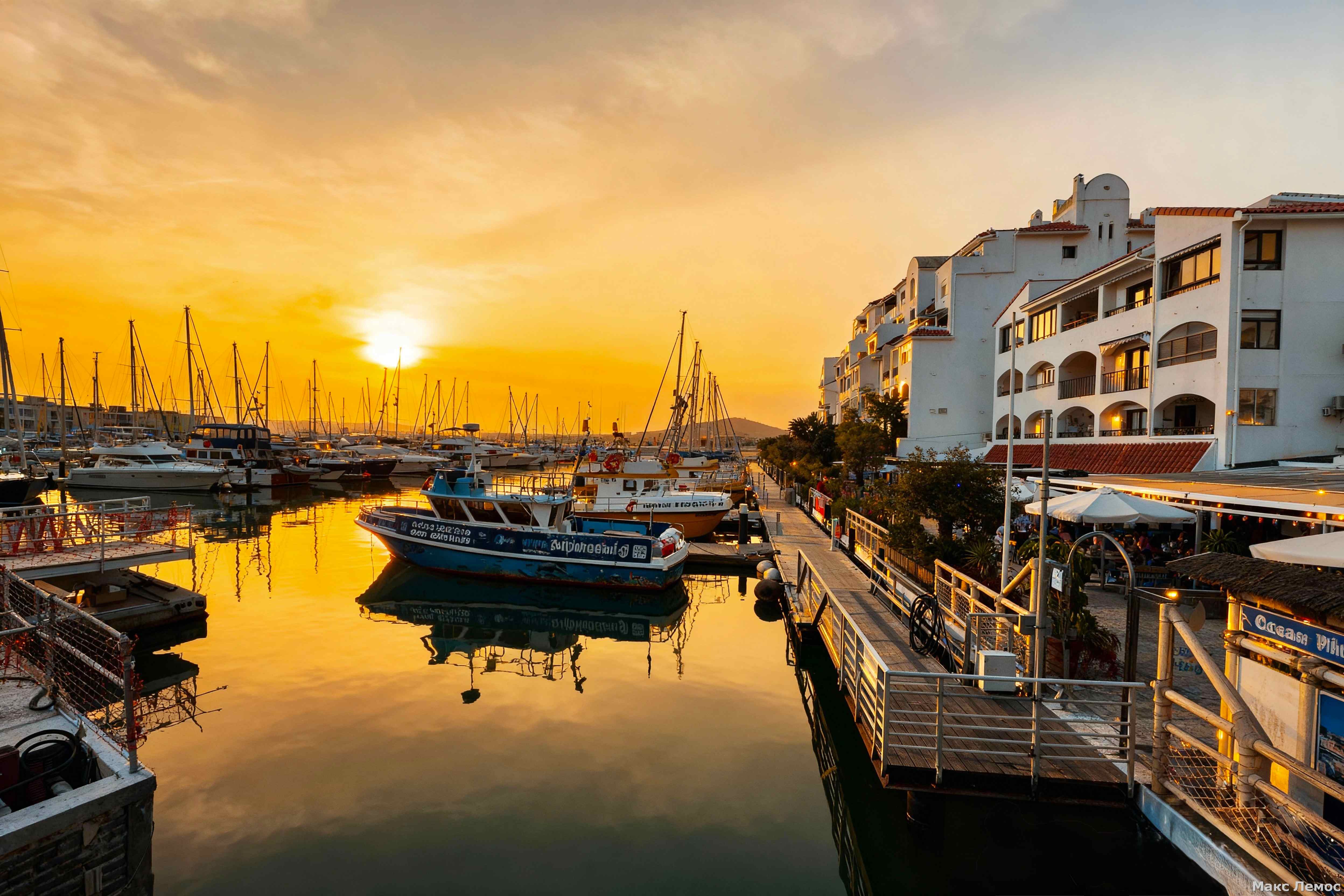 Гавань на закате